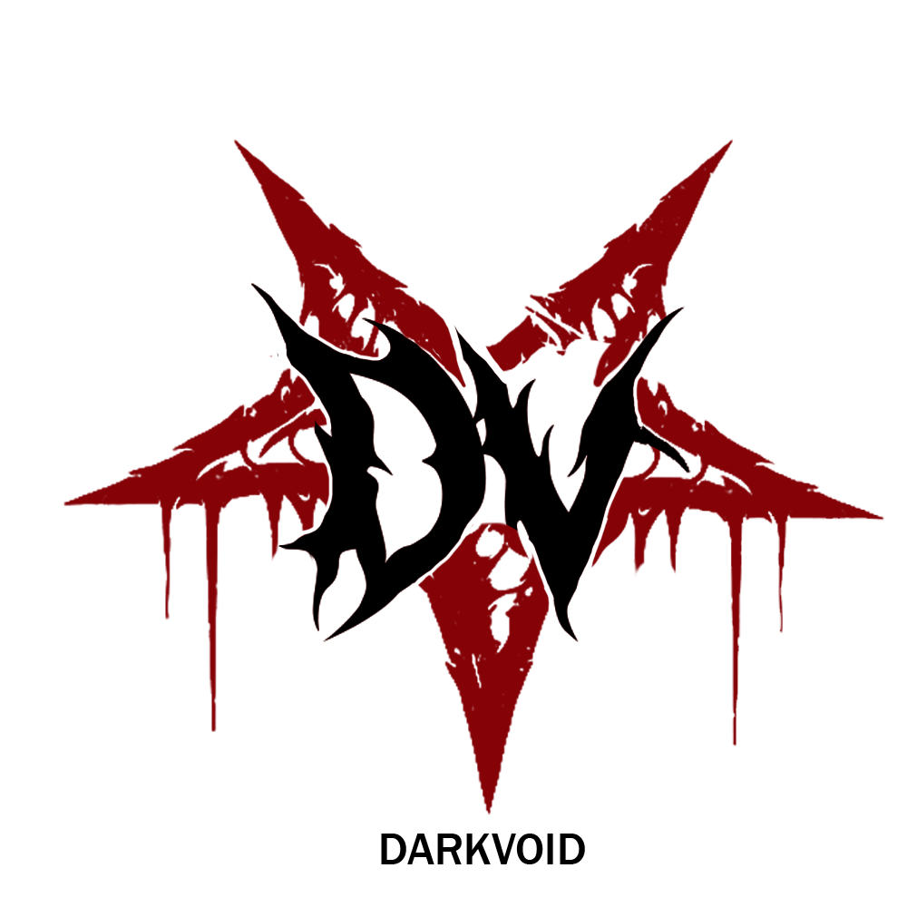 DarkVoid gothic DV monogram and wordmark